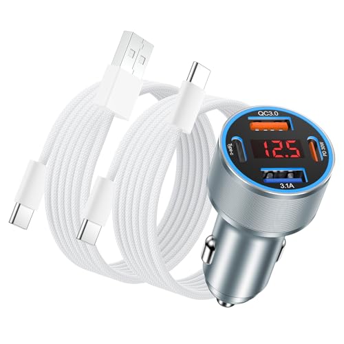 Cargador de coche USB C de carga rápida 67W para iPhone 16 y Samsung Galaxy S25