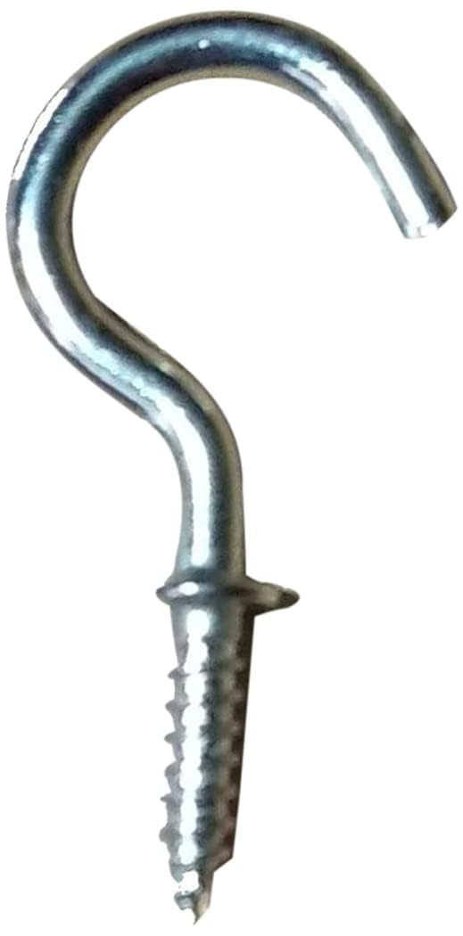 Question Mark, Steel Open Sheep Eye Ring Hook, Steel Made Self-Tapping Screw Hook 12x25mm (1/2In.) Approx-48 Pcs.-picture-10