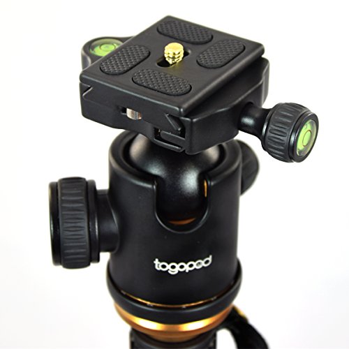 togopod Julia 2in1 Stativ & Einbein mit Kugelkopf, max. Höhe 158cm, min. Höhe 36cm, Tragfähigkeit 5kg, Gewicht 1,57 kg… – Bild 7