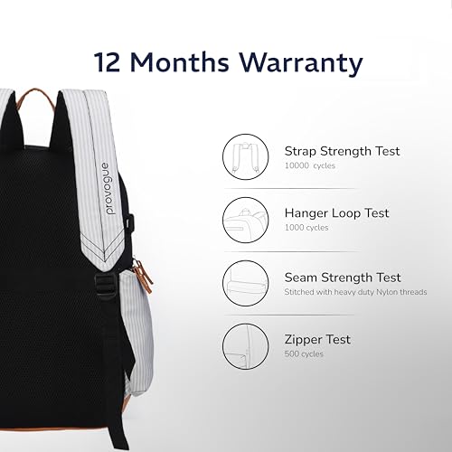 Image of Provogue Zuno 28 litres everyday backpack with 15.6 inch laptop compartment for men and women, stylish contemporary daily use college, office and outdoor bag | With organiser