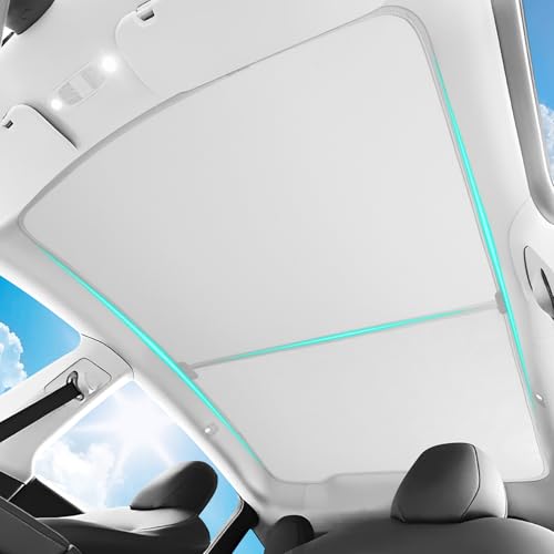 Image of Roof Glass Sunshade for Model Y Juniper Sunshade Heat Insulation Glass Roof Sun Shade UV Pretection Interior Accessories