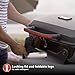 Megamaster 820-0065C 1 Burner Portable Gas Grill for Camping, Outdoor Cooking , Outdoor Kitchen, Patio, Garden, Barbecue with Two Foldable legs, Red + Black