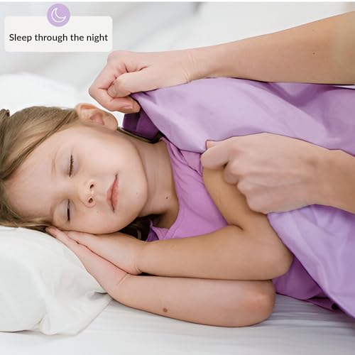 Image of Sensory Bed Sheet for Deep Pressure Therapy - Spandex Bed Sheet - Sensory Compression Blanket for ADHD, Autism - Breathable & Hypoallergenic, Lila, Twin Size