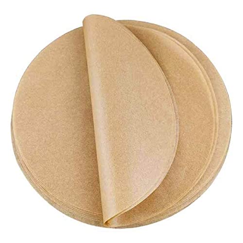100 Pieces Papier Parchemin Rond, Feuilles de Papier Cuisson, Papier de Cuisson Vapeur, Papier sulfurisé, Papier Vapeur Bambou Parchemin, pour Gâteaux, Barbecues, Poêles, Pâtisseries Cover