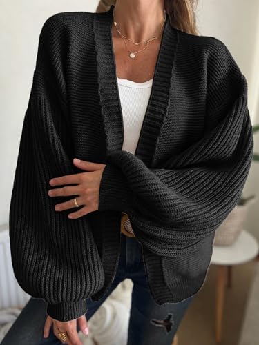 Cicy Bell Womens Oversized Cardigan Sweaters Trendy Open Front Long Lantern Sleeve Chunky Knit Sweater3