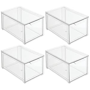 mDesign Plastic Stackable Bathroom ...