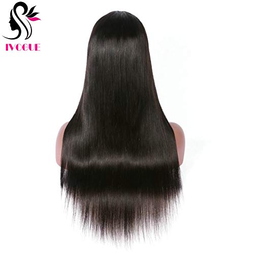 Long Silky Straight U Part Wigs Malaysian Virgin Human Hair Middle 1"x4" Upart None Lace Wigs for Black Women (24inch)