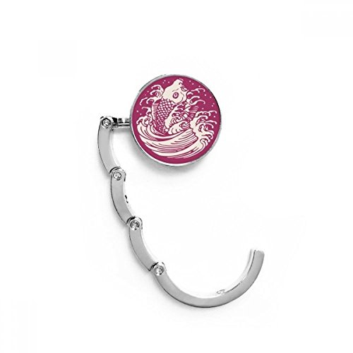 Crochet sac pliant bureau robuste motif poisson rouge asiatique peu encombrant