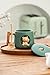 DIHOclub Ceramic Coffee Mug with Lid and Matching Spoon,Novelty 3D Bear Pattern Mug 14 Ounces (Geeen)