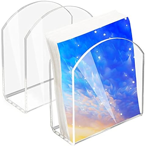 2 Pcs Napkin Holder,Acrylic U-Shape Napkin Stand Cover