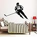 Stickers muraux de hockey Nom personnalisé Nom Ice Hockey Player Choisissez Nom Jersey Nom et Numéraires Decal de mur de hockey 60x42cm