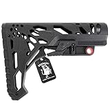 SHENKEL 軽量 カスタム ストック タイフン模様 CQB M4シリーズに対応 (BK ブラック) クリプテックデザイン サバゲー サバイバルゲーム