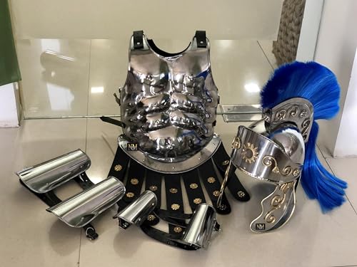 NauticalMart Roman Muscle Armor Cuirass Set Helmet Arm and Leg Halloween Costume (Adult)