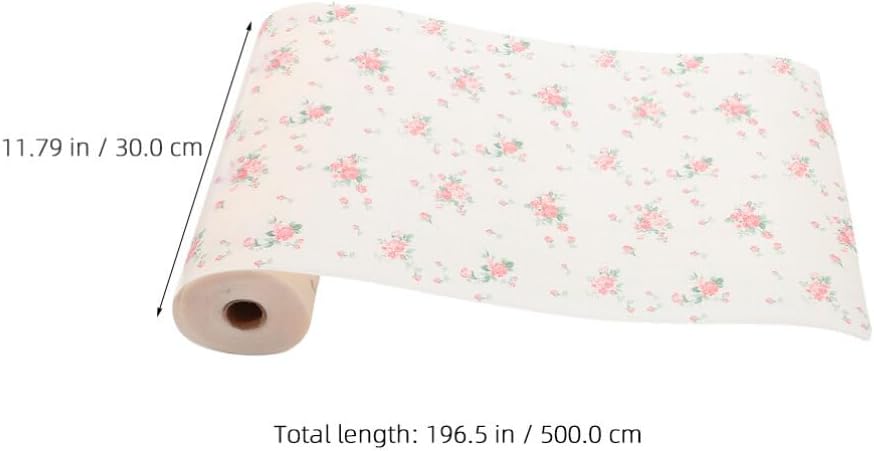Shelf Liners for cabinets, Drawer Liners,Shelf Liners for Kitchen Cabinets, 2 Roll 30cmx5m Rose Flower Printed Non-Adhesive Drawer Liner Cupboard