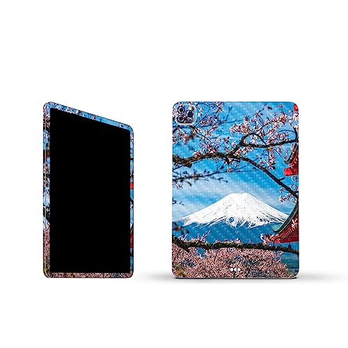 Image of MightySkins Carbon Fiber Skin Compatible With Apple iPad Pro 11 inch M2 4th Gen (2022) Full Wrap Kit - Overlooking Fuji | Protective, Durable Textured Carbon Fiber Finish | Easy To Apply | Made in the USA