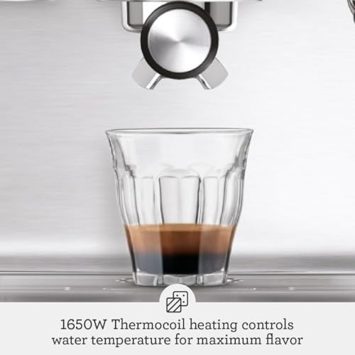 Breville Infuser Espresso Machine BES840XL, 10.25 x 12.5 x 13.25 Inches, Black Sesame