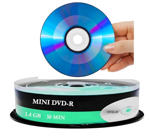 Image of Professional Branded writex 3 inch Mini Recordable Blank DVD-R Discs Disk for DVD VCR Video Camera 1.4GB /30min 1-8X Pack of (5)