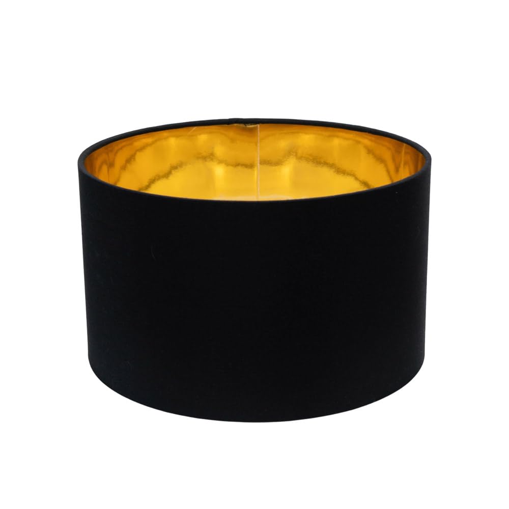 ValueLights | Reni Small Pendant Shade with Black & Gold Inner | Shades, Home Décor & Improvement Essential | 250mm Shade Width
