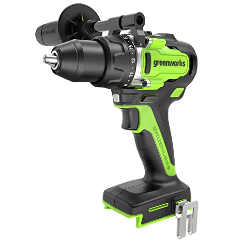Image of Greenworks 24V Cordless Brushless 1 /2 inch Drill Driver (Metal Chuck /800 in.-lbs. /21 Clutch Position /LED Light), Tool Only