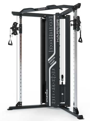 Harrier | Kabelzugstation | 1:2 & 1:1 Übersetzung | 2X 90kg Gewichtsblock | Edelstahl-Komponenten | Functional Trainer | Dualer Kabelzug