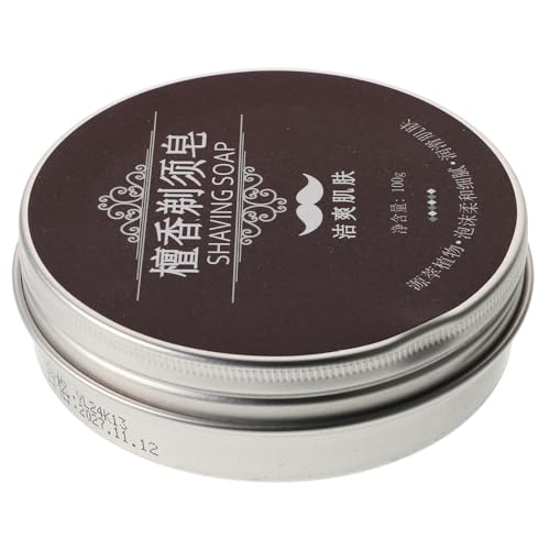 KAILIKETIY 男士用天然植物性シェービングソープバー 檀香香り 持続保湿 ひげ剃り用固形鹸 髭そり後も肌を柔らかく保多機能理髪p
