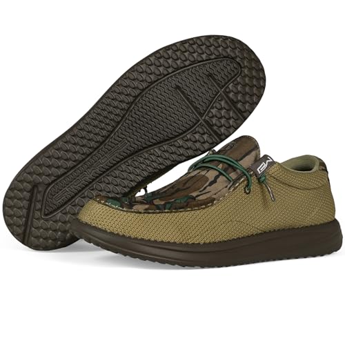Image of Mens Casual Shoes - Men's Loafers & Slip-Ons Camp Shoes with No-Tie Laces -Arch Support Boat Shoes for Everyday Wear
