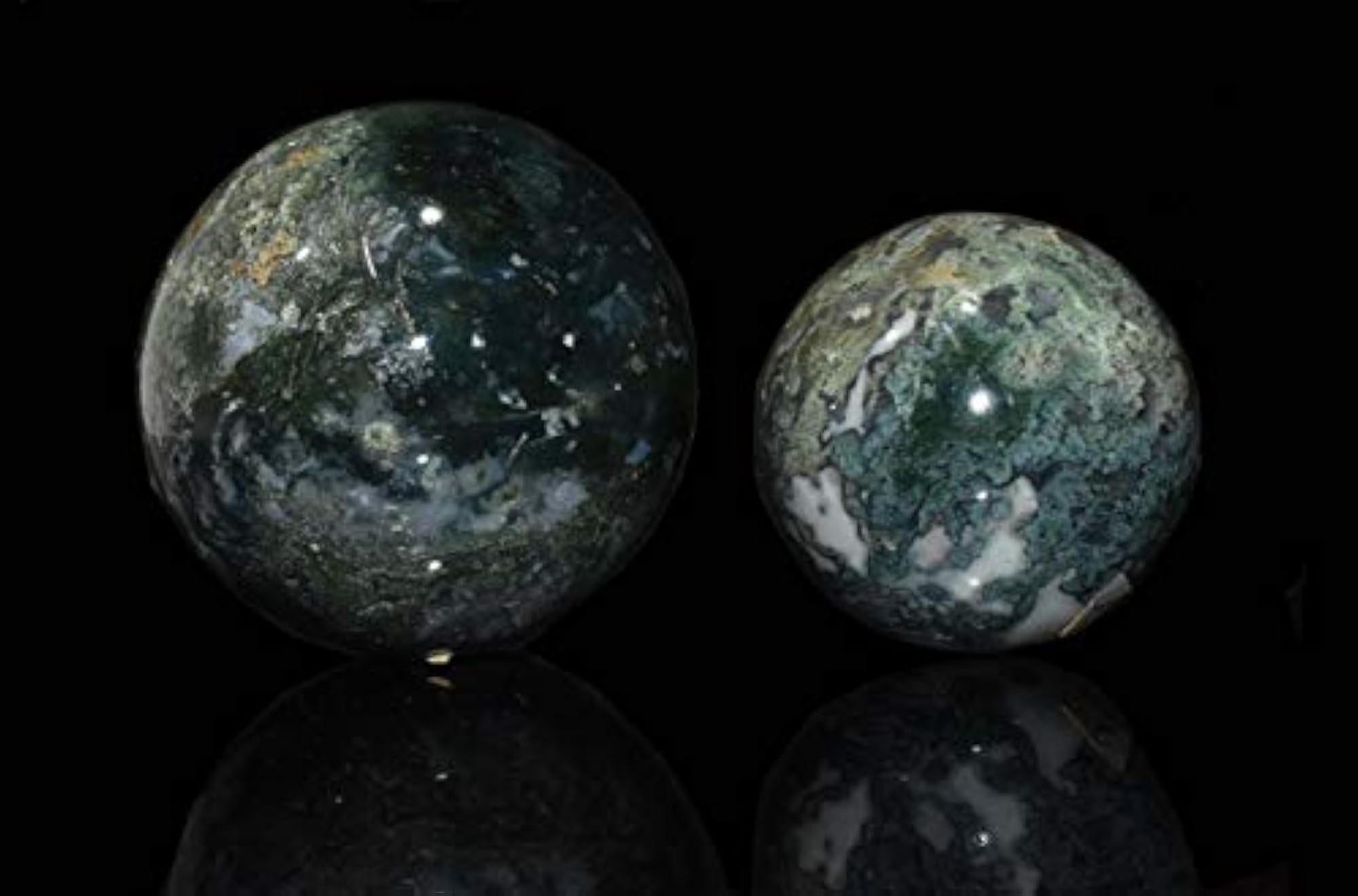 Tree Agate Chakra Balancing Sphere, Natural Healing Stone