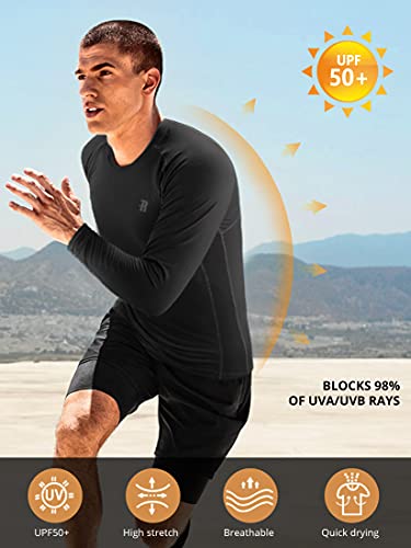 Runhit Compression Shirts for Men Long Sleeve Cool Dry Athletic Workout Tee Shirts Fishing Sun Shirts Sports Thermal Tights3
