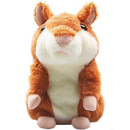 DTDR Talking Hamster Repeats What You Say,Kids Interactive Educational Talking Toy Repeating Hamster Plush Animal Toy Electronic Hamster Mouse Boys,Girls & Baby