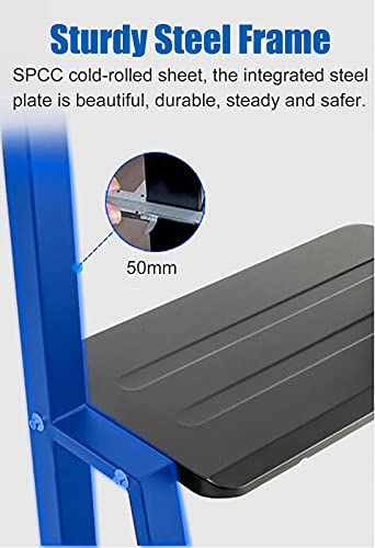 Soporte para TV negro ajustable con ruedas para 50-65 pulg. miniatura 3
