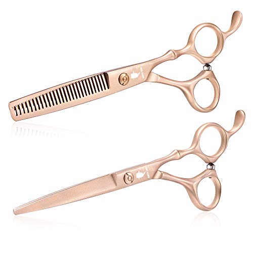6.0 Inch Professional Hair Cutting Shears/Scissors and Barber Thinning/Texturing Scissor with Scissor Bag