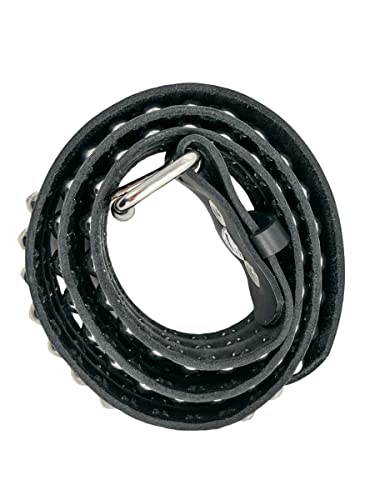 Three Row 1/2" Conical Stud Belt Made In USA Genuine Leather Punk Goth Thrash Metal4