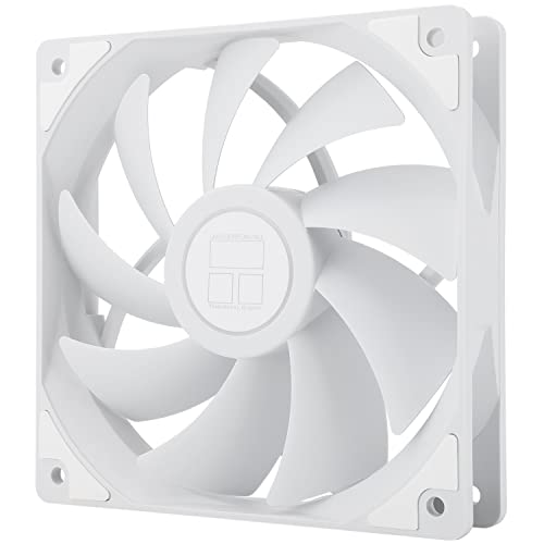 Thermalright TL-C12CW Ventilador para CPU, ventilador para carcasa de 120 mm, ventilador de ordenador silencioso PWM de 4 pines con rodamiento S-FDB incluido, ventilador de hasta 1550 r. p. m., blanco