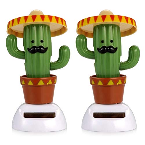 TiSkying Juguete de baile solar, cactus bailarín, animado, animado, decoración de tablero de instrumentos