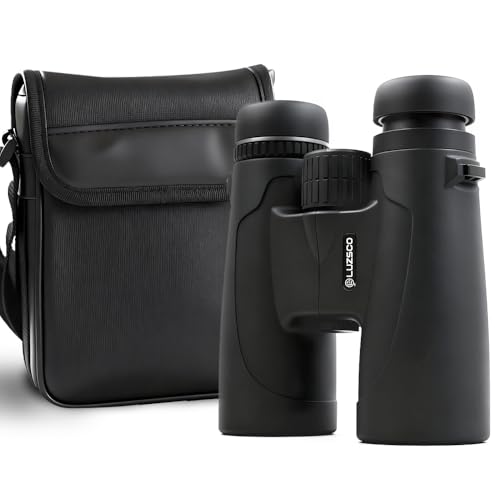 Luzsco 10x42 HD Binoculars for Adults High-Powered – Waterproof Binoculars with Clear Wide View, Lightweight for Bird Watching, Hunting, Hiking & Sports, with Carrying Bag