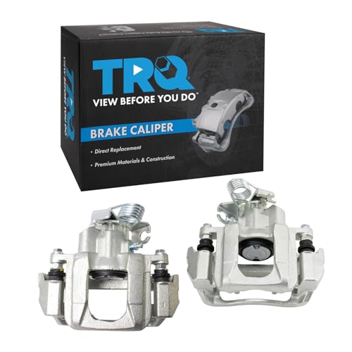 Image of TRQ Rear Driver and Passenger Side Brake Caliper Set Hardware Compatible with 09 Ford Flex 10 Taurus SHO 10 Taurus Limited SE SEL To 10 /31 /09 Production Date 11-12 SE SEL Limited