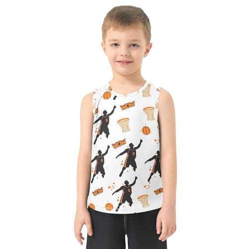 Boys' Tank Top Shirt Shooting Basket Pattern Sleeveless T-Shirts2