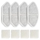NPET Upgraded Design 4 Pack Replacement Filters for N280 Glass Pet Water Fountain Cat Water Dispenser