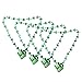 VALICLUD 4 Stk. Patricks Day Bierkrug Perlen Halsketten Grün Shamrock Halskette Schlüsselbein Kette St Patricks Schmuck Geschenke für Karneval Irische Partei Bevorzugt Grün