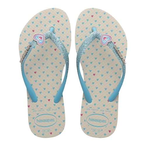 Havaianas - Kids Slim Glitter II, Chanclas con Estampado y Purpurina, Diseño Ligero y Brillante, Suela Antideslizante, Niñas
