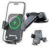 SONRU Handyhalterung Auto mit Ladefunktion,15W Kfz Handyladestationen Handy Halterung Auto Induktives Laden,Handyhalterung Auto Lüftung Saugnapf für Samsung iPhone LG Google Pixel