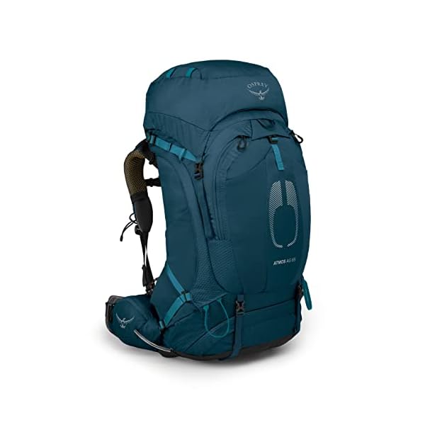 Osprey Atmos AG 65L Men's Backpacking Backpack, Venturi Blue, L/XL