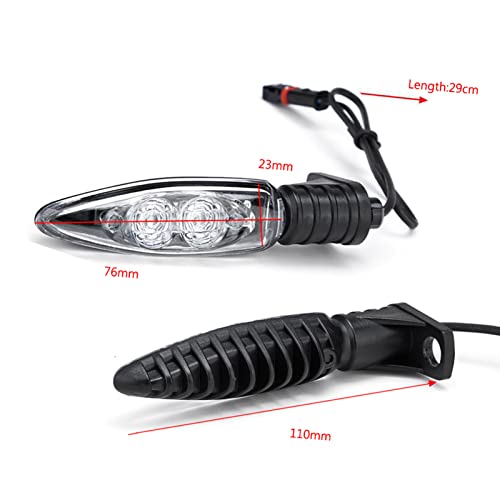 Henniu Indicadores de piscas de LED para motocicleta, substituição de faróis dianteiros e traseiros