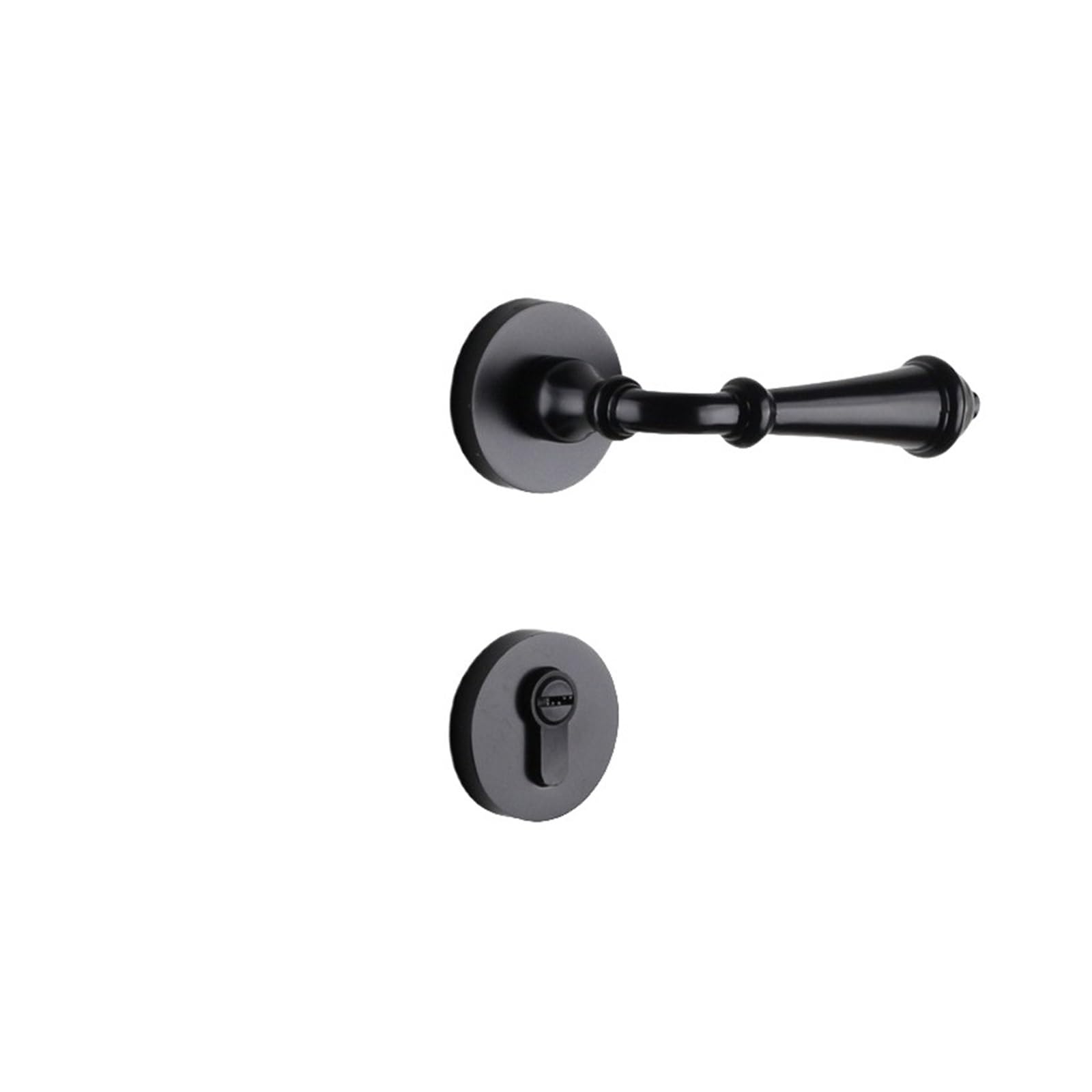NYRXRYTCA American Black Door Lock Nordic Indoor Antique European Door Lock Bedroom Silent Magnetic Door Lock Split Lock(Black room door lock)