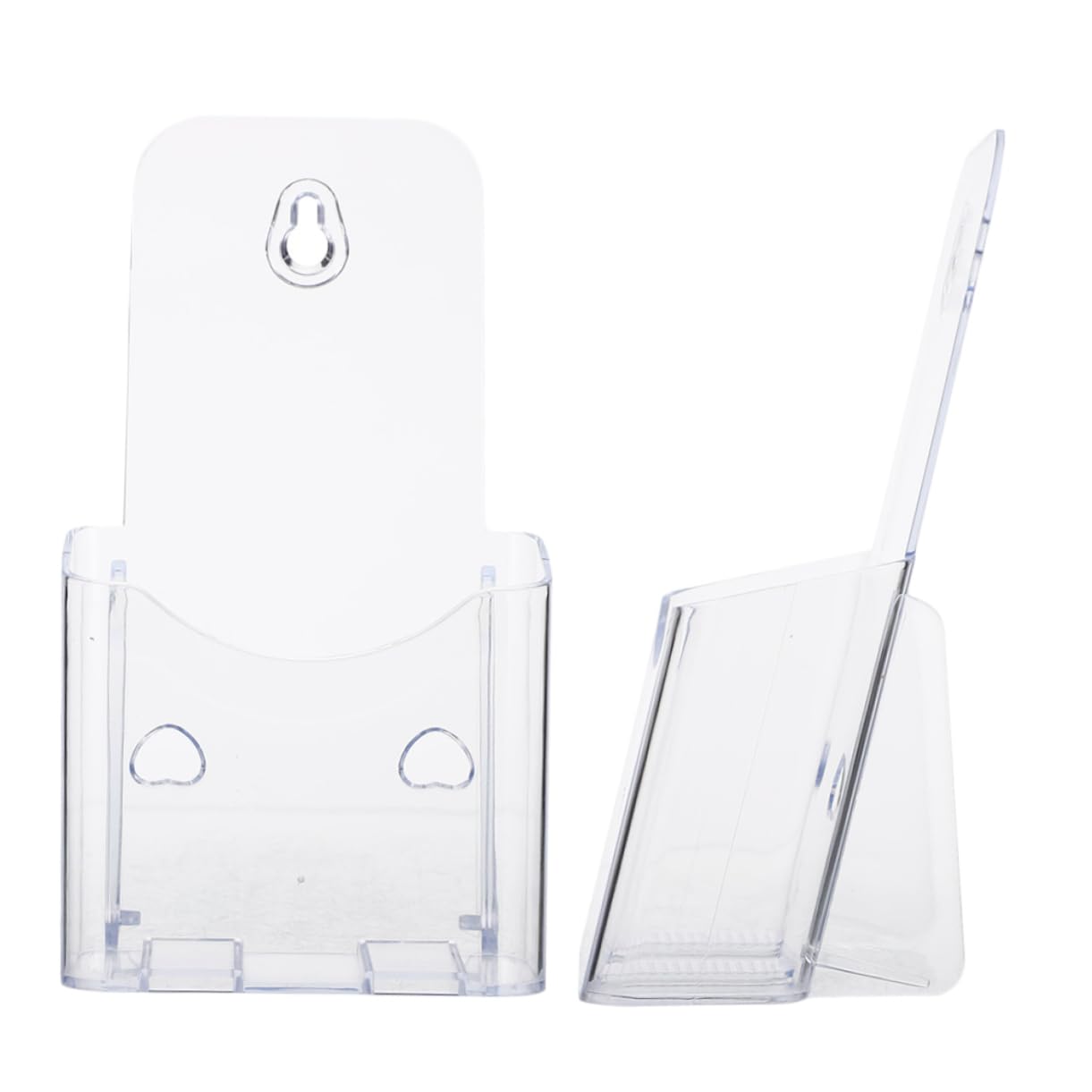 3 set di supporti da parete in acrilico per brochure, letteratura per ufficio, dormitorio, studio, espositore per riviste e libri (2 pezzi x 3)