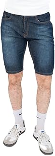 RFA Mens Jeans Shorts With Pocket, 34, Dark Jeans Blue