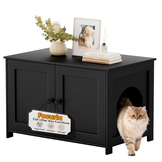 Fecuria Cat Litter Box Enclosure Furniture