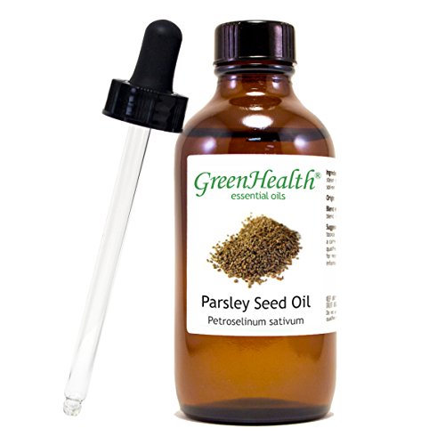 Parsley Seed  4 fl oz (118 ml) Glass Bottle w/Glass Dropper  100% Pure Essential Oil  GreenHealth