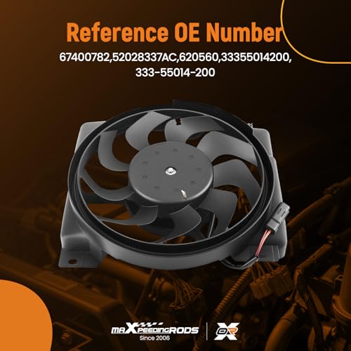 Image of maXpeedingrods Radiator Cooling Fan Assembly for Jeep Cherokee 1997 1998 1999 2000 2001, 67400782 52028337AC 620560