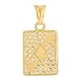 Jewels By Lux 10kt Yellow Gold Mens Cubic-Zirconia Playing Cards Gambling Fashion Charm Pendant